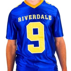 RIVERDALE Archie Andrews #9 Football Royal Blue Yellow Jersey M/L